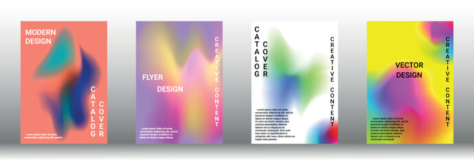 Artistic covers design. Creative fluid colors backgrounds. Set of abstract covers