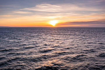 Beautiful sunset at Muckross Head peninsula about 10 km west of Killybegs village in county Donegal on the west coast of Ireland