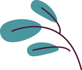 Evergreen branch flat icon Nature