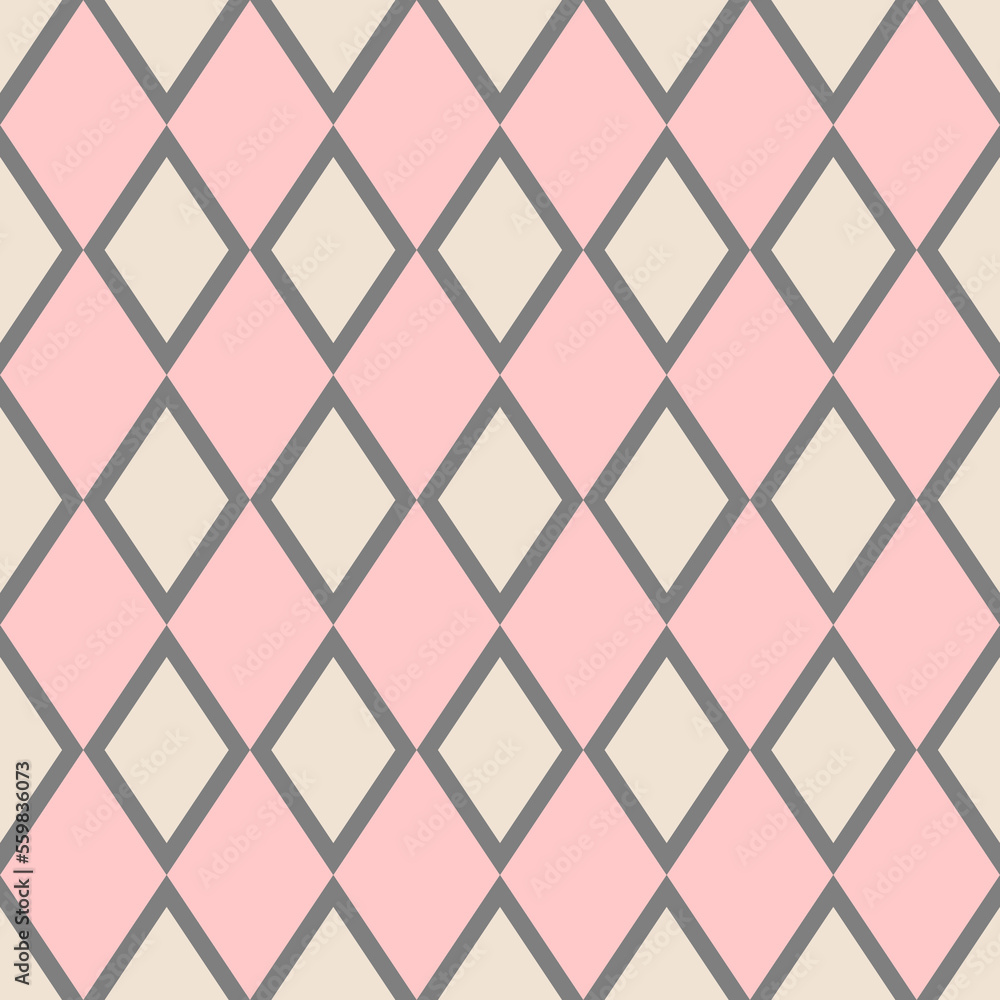 Poster tile vector pattern with grey and pink background wallpaper