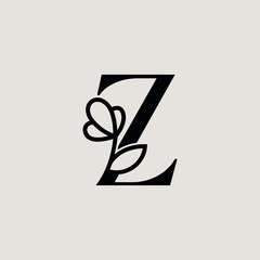 beautiful fashion beauty logo letter z - obrazy, fototapety, plakaty