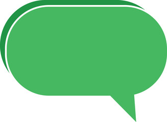 green colored speech bubble icon - vector illustration