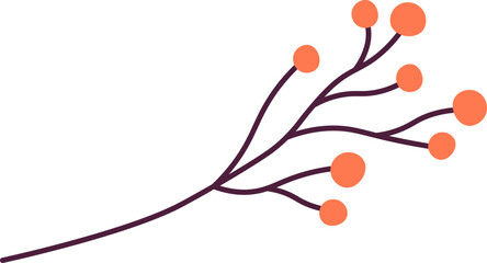 Summer flower flat icon Floral decor Wildflowers