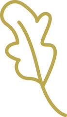 Obraz premium Abstract hand drawn leaf flat icon