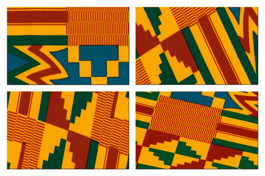 Colored African fabrics – Seamless and textured patterns, cotton, high definition photos