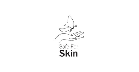 safe for skin icon vector illustration 