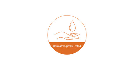 dermatologically tested icon vector illustration 