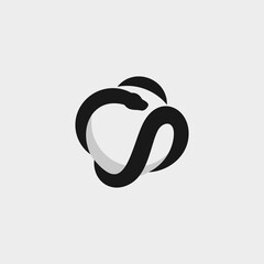 snake and ball logo design inspiration