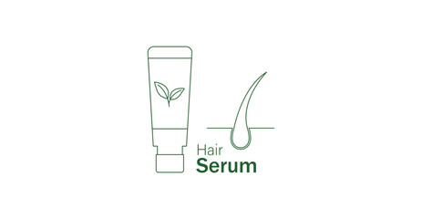 natural hair serum icon vector illustration 