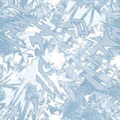 Abstract winter seamless  texture. Shabby white surface. Snow covered ice. Sharp forms.