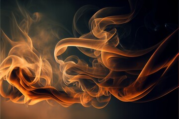 Brown smoke background. Generative AI