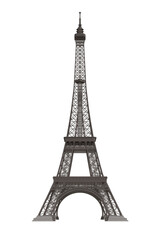 Eiffel tower isolated on transparent