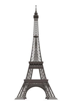 Eiffel tower isolated on transparent