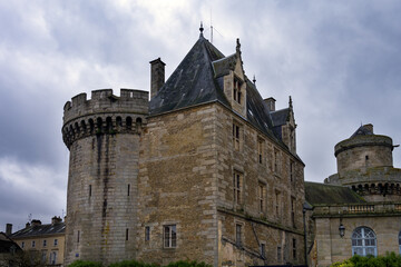 Fototapeta na wymiar Medieval castle of the Dukes of Alençon, Normandy, France