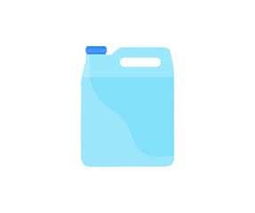 Silhouette gallon plastic bottle of drinking water logo design. Five Liter Big Plastic Liquid Canister Gallon with Handle vector design and illustration.
