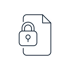Data security concept. Vector icon isolated on white background.