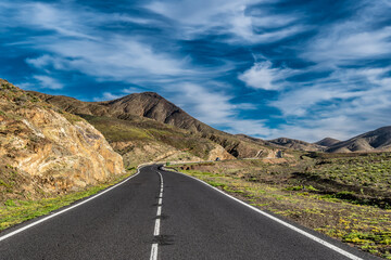 Fuerteventura mountains on the west coast near Betancurioa,  Spain