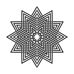 Abstract mandala stencil. Sketch for printing, plotter and laser cutting. Drawing an image on different surfaces.