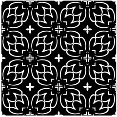 Vector pattern in geometric ornamental style. Black and white color.Seamless pattern.