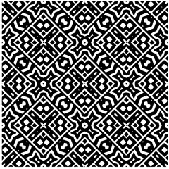 Vector pattern in geometric ornamental style. Black and white color.Seamless pattern.