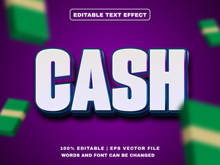 Cash 3d Editable Text Effect, text mockup
