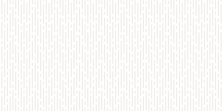Subtle vertical line seamless pattern. Simple minimal vector texture with thin lines, stripes. Beige and white abstract geometric background. Elegant minimalist repeat design for decor, wallpaper