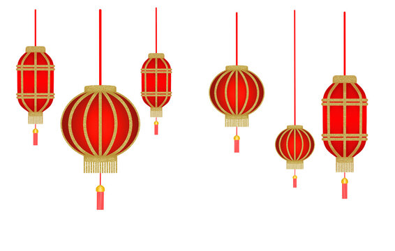 background illustration chinese lamp new year festival decoration imlek