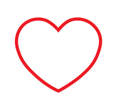 Heart drawing love valentine design. Heart outline design.