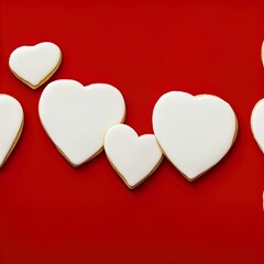 Heart shaped cookies. Perfect for articles on love of food, Valentines Day etc.	
