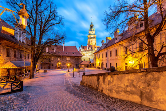 Cesky Krumlov Castle in the South Bohemia of the Czech Republic.