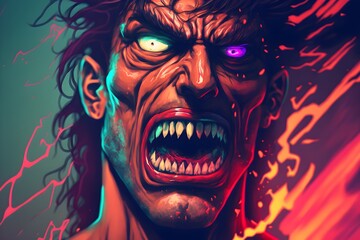 Obraz premium raging monster man