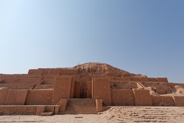 Fototapeta na wymiar Entrance gate of the ancient ziggurat of Chogha Zanbil in Khuzestan province, Iran