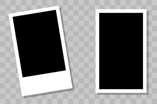 Polaroid photo frame vector flat icon