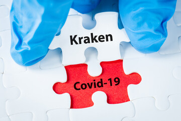 2023, New variant of coronavirus, Kraken virus, XBB.1.5 omicron mutation, Concept of a doctor...