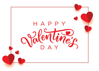 Valentines day background with heart pattern and typography of happy valentines day text . Vector illustration. Wallpaper, flyers, invitation, posters, brochure, banners.	