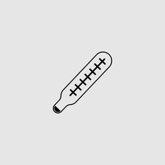 Medical thermometer vector icon isolated on white background
