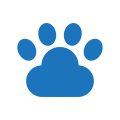 Fototapeta na wymiar cloud pets icon logo vector