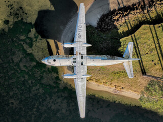 Soviet Union old plane remaining in Stare Olesno village