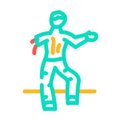 scary zombie color icon vector. scary zombie sign. isolated symbol illustration