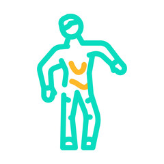 dead zombie color icon vector. dead zombie sign. isolated symbol illustration