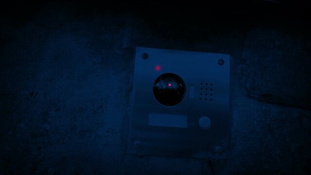 Intercom Lights Come On At Night On Wall