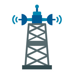 Signal Tower Flat Icon