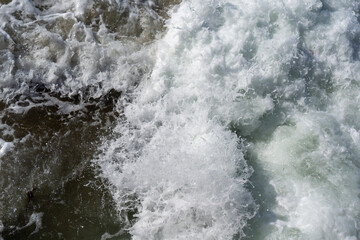 water flowing over rocks