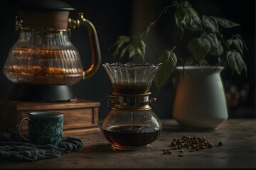 Fototapeta premium Filter Coffee, Generative AI, Illustration