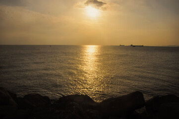 sunset over the sea
