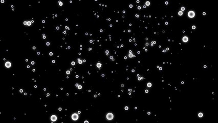 Obraz premium Bubbles on a dark background. 3d render. Carbonated water, beer bubbles, shampoo, shower gel