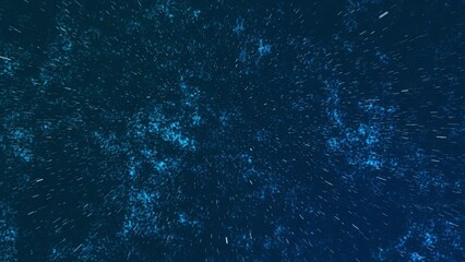 Rain falls in the sea motion graphics water. Blue water in the ocean with rain. Top view of heavy rain. Motion design sea and rain