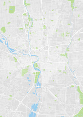 Fototapeta premium City map Columbus, color detailed plan, vector illustration