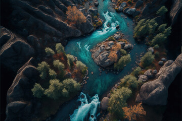 Wild River Drone Photography - (Generative Art)