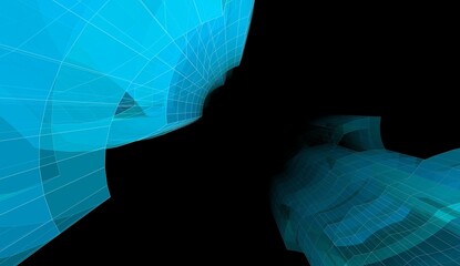 Abstract architecture background 3d illustration